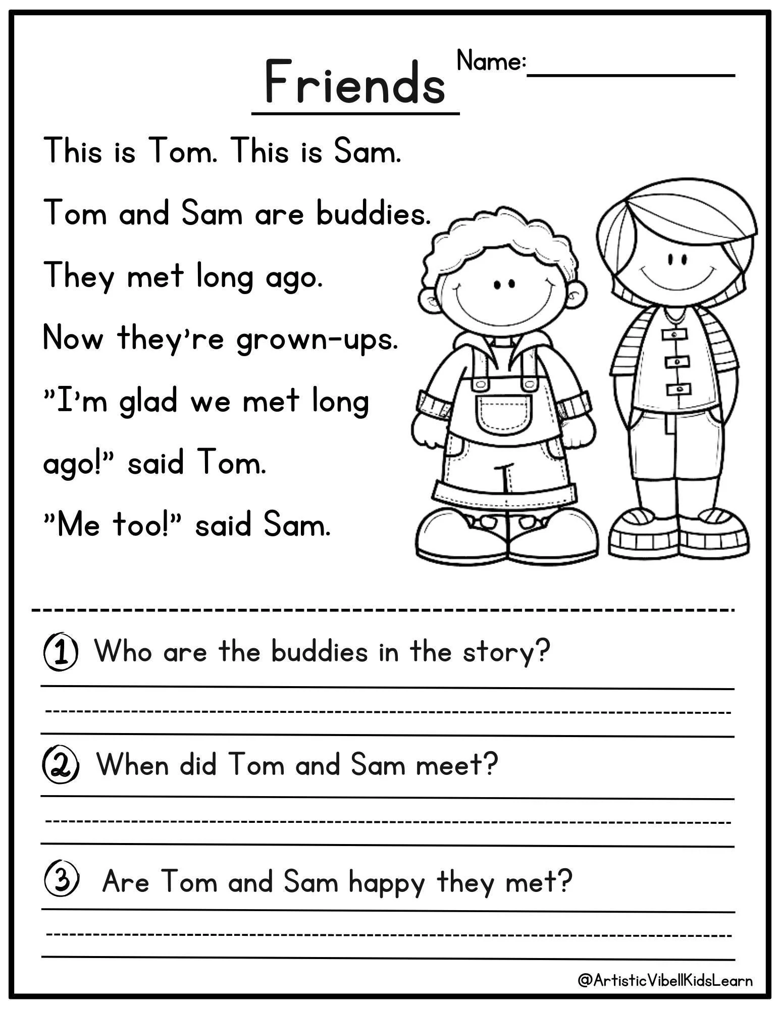 100 First Grade Reading Comprehension