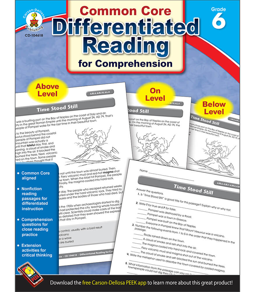 104618 Eb Differentiated Reading For Comprehension Resource Book Grade 6 Ebook 104618 Eb