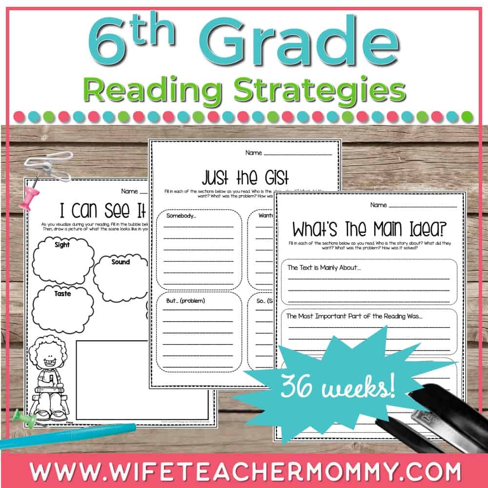 36 Weeks Of Reading Comprehension Strategies For 6th Grade Printable 36 Weeks Of Reading Comprehension Strategies For 6th Grade Printable