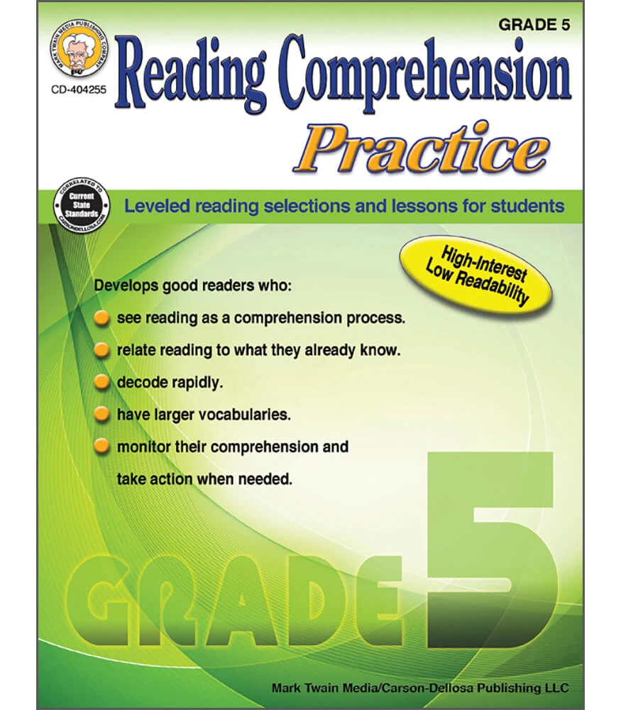 404255 Reading Comprehension Practice Resource Book Grade 5 Paperback 404255