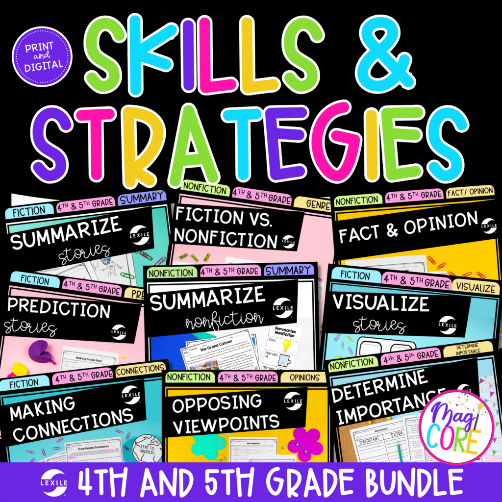 4th 5th Grade Reading Skills Strategies Comprehension Bundle 4th 5th Grade Reading Skills Strategies Comprehension Bundle