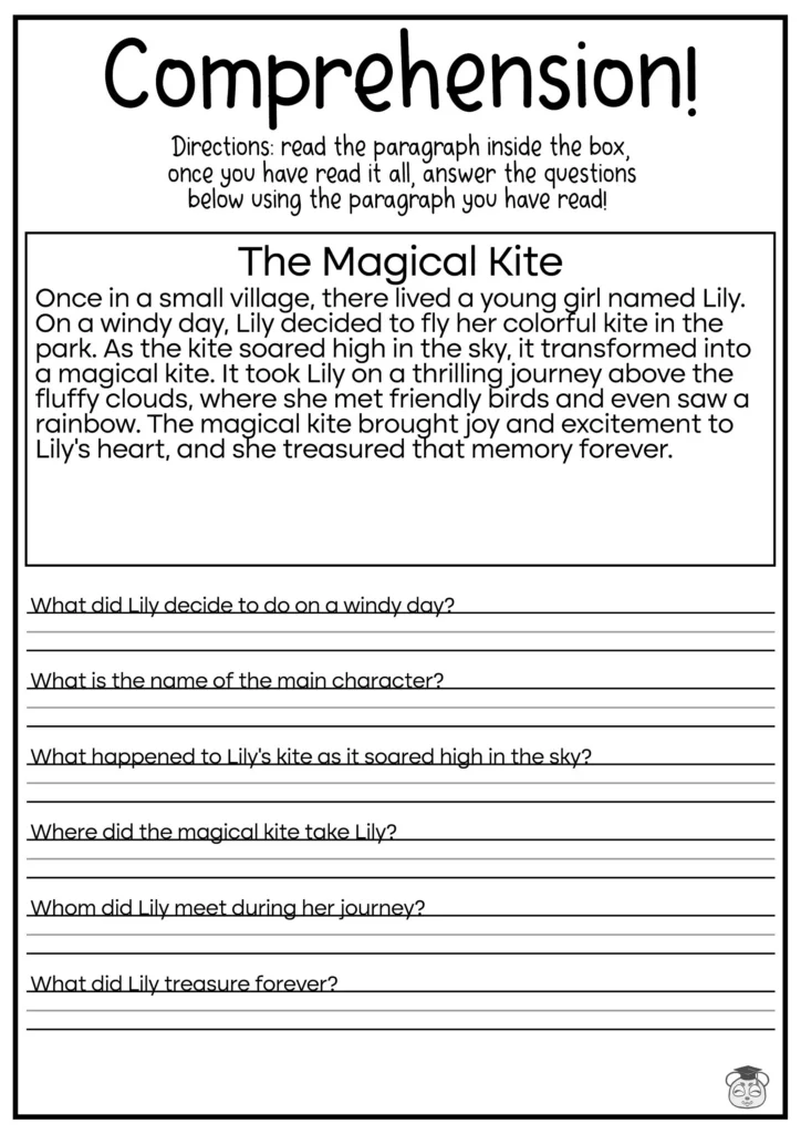 5 Printable Reading Comprehension 5 Printable Reading Comprehension