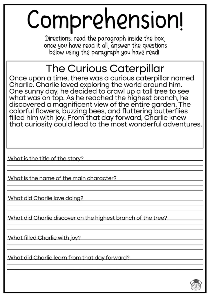 5 Printable Reading Comprehension 5 Printable Reading Comprehension
