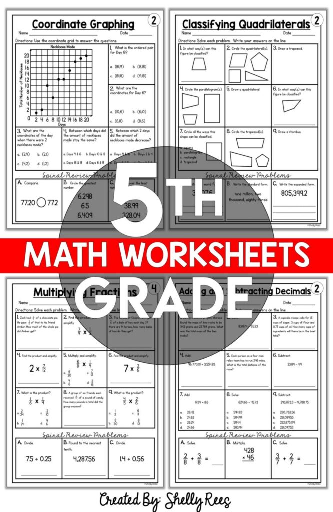 5th Grade Math Worksheets Free And Printable 5th Grade Math Worksheets Free And Printable