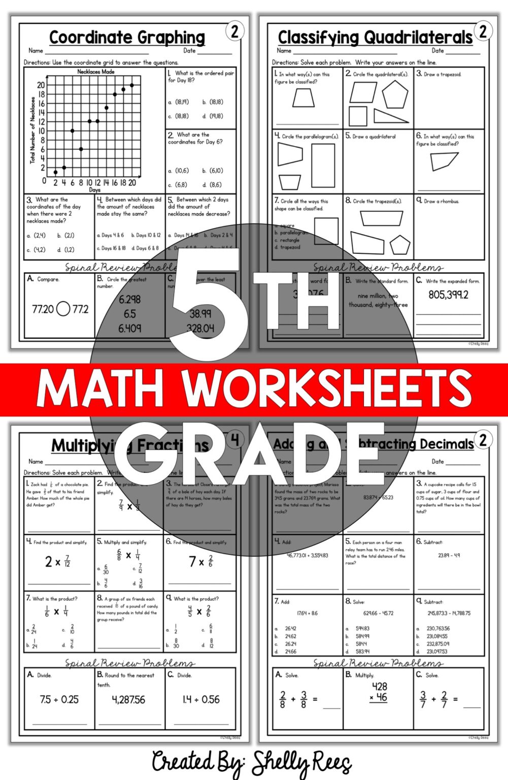 5th Grade Math Worksheets Free And Printable