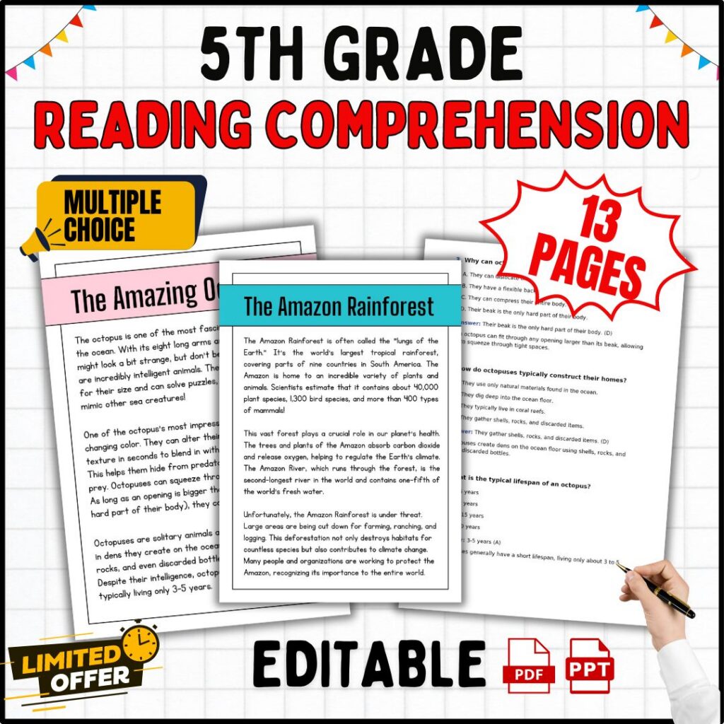 5th Grade Multiple Choice Reading Comprehension Passages And Questions 5th Grade Multiple Choice Reading Comprehension Passages And Questions