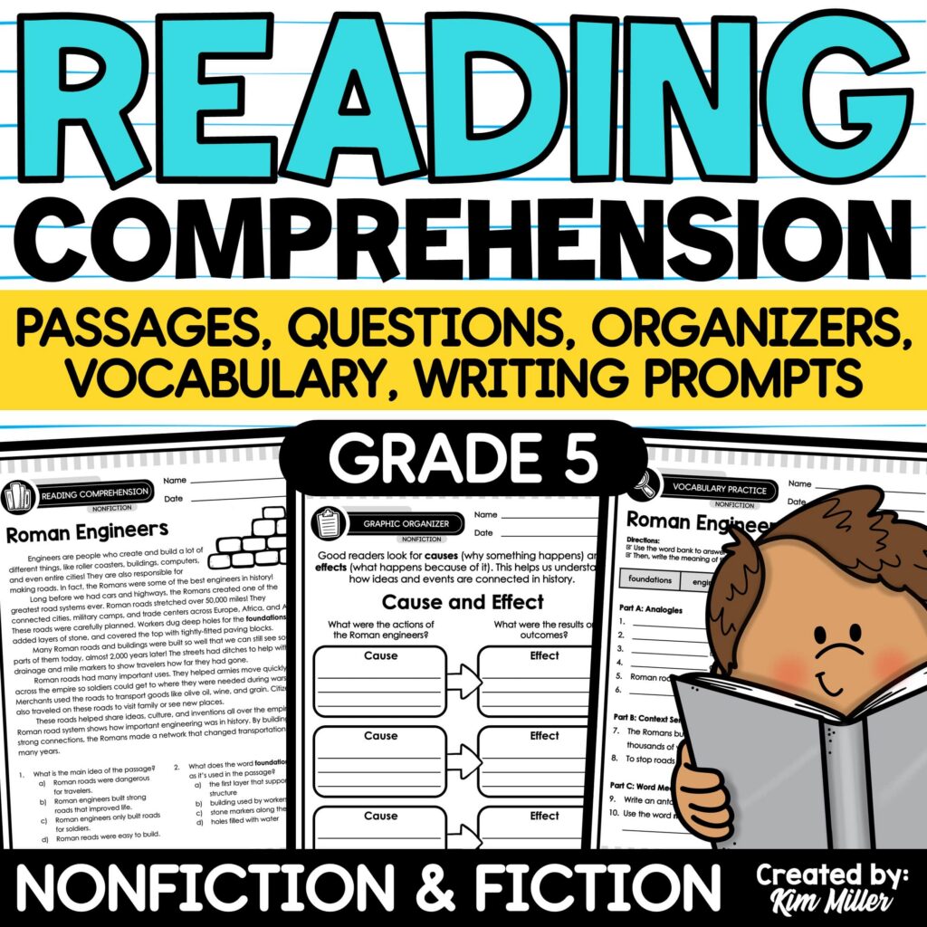 5th Grade Reading Comprehension Passages Questions Reading Graphic Organizers 5th Grade Reading Comprehension Passages Questions Reading Graphic Organizers