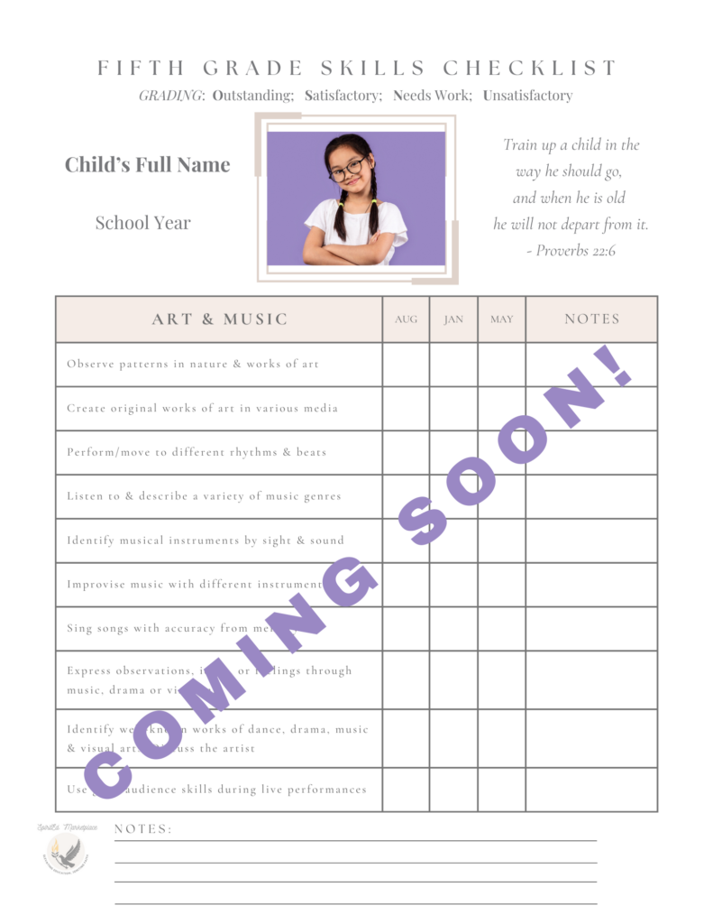 5th Grade Skills Checklist Plus 5th Grade Skills Checklist Plus