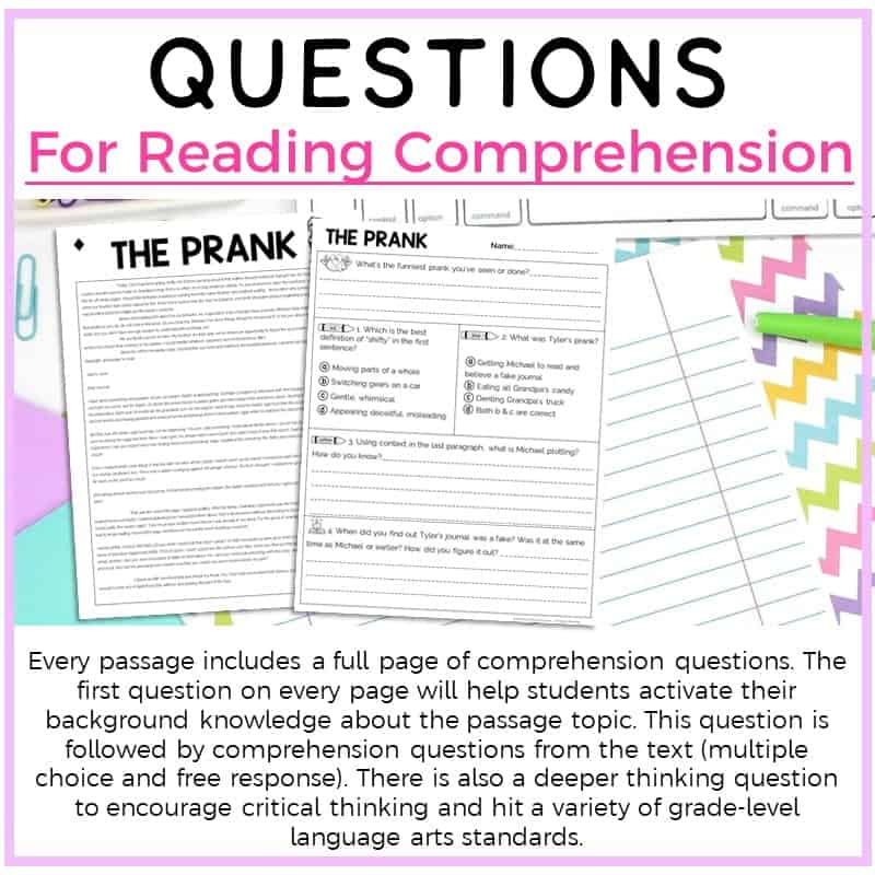 6th Grade April Reading Passages Printable Version 6th Grade April Reading Passages Printable Version