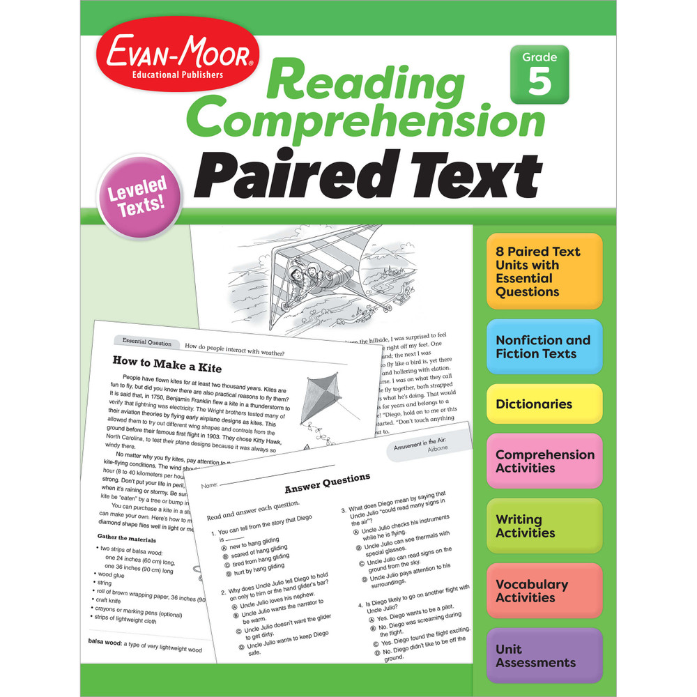 Em3295 Reading Comprehension Paired Text Teacher Resource Book Grade 5 Paperback Em3295