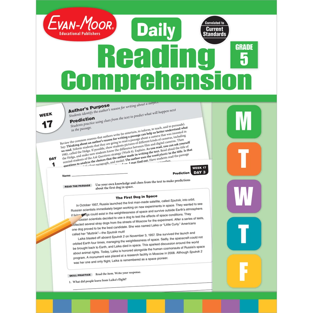Em3615 Daily Reading Comprehension Teacher Resource Book Grade 5 Paperback Em3615
