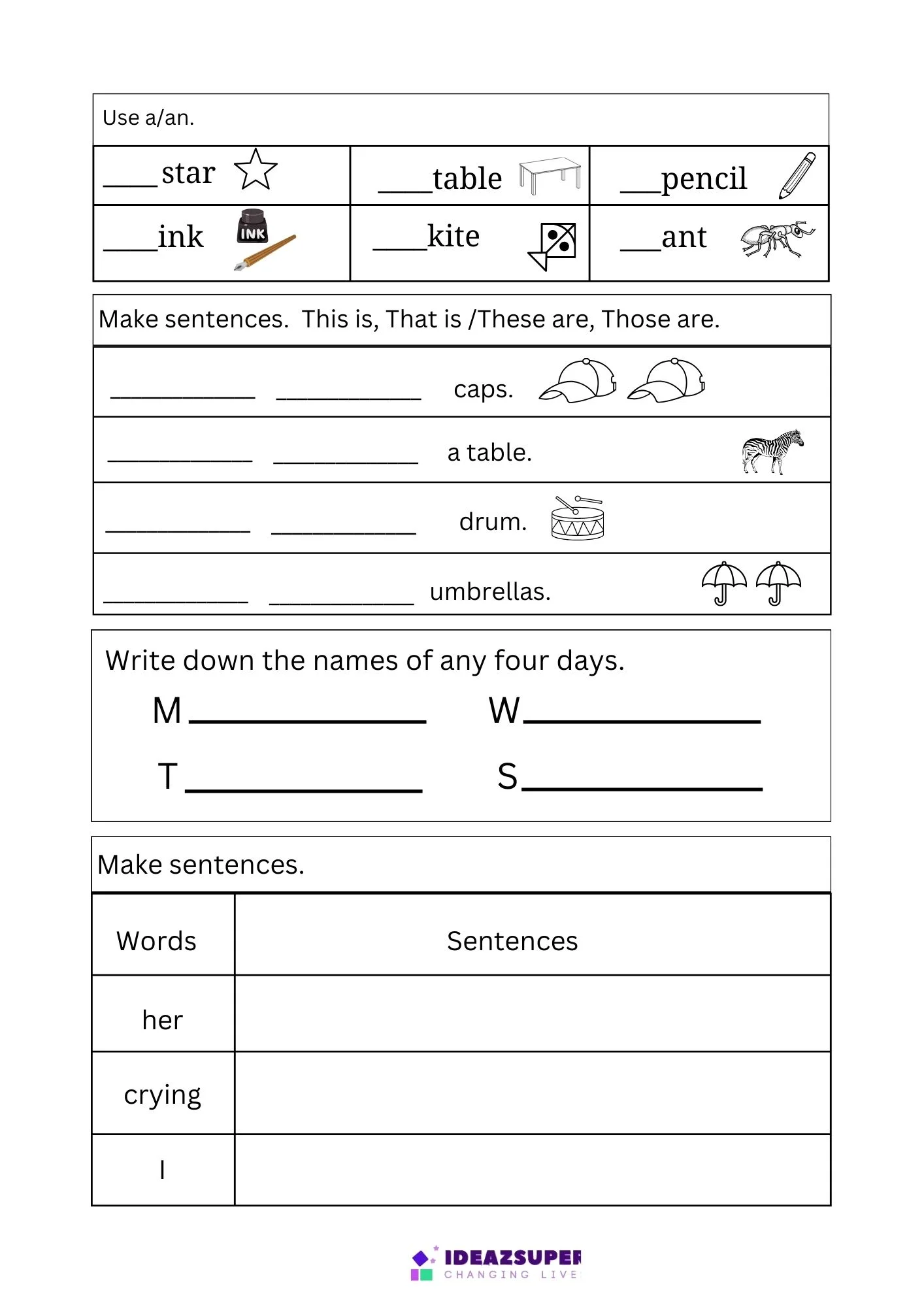 English Assessment Age 5 6 Printable Test 2