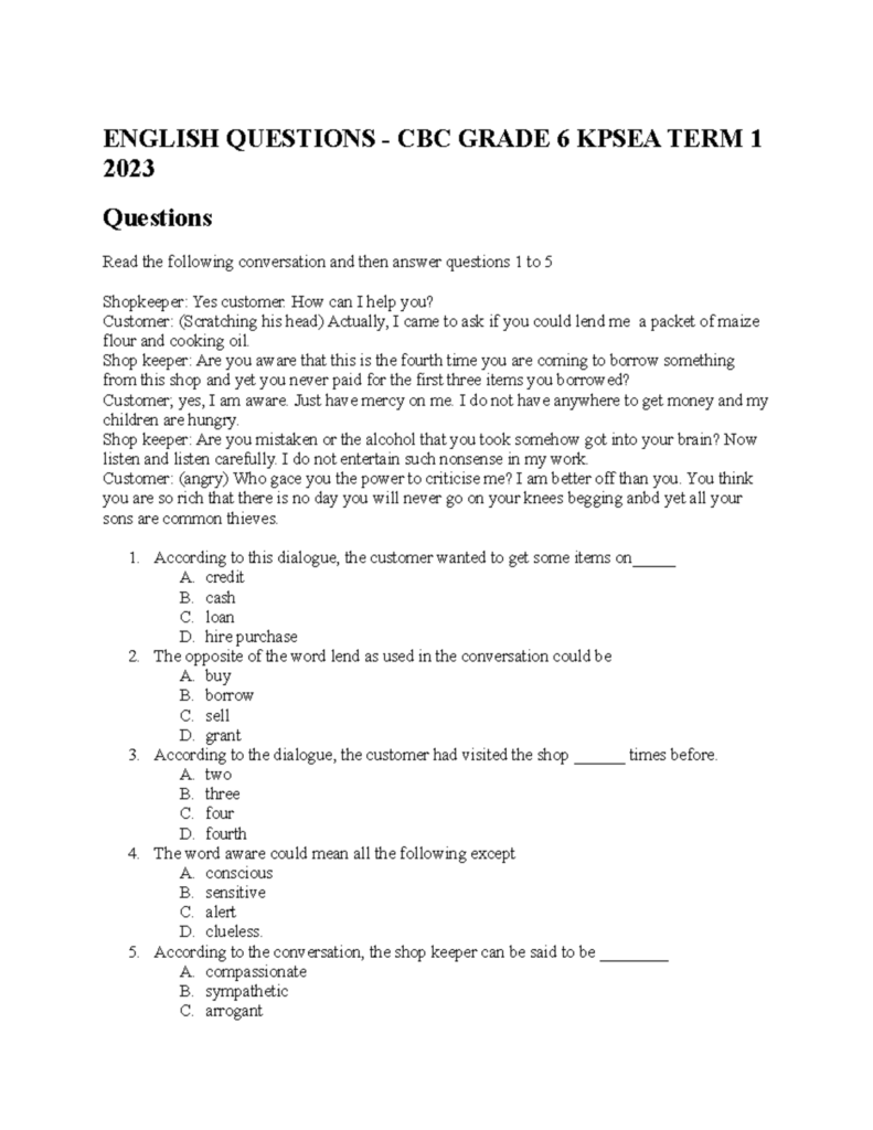 English Questions 1 English Questions 1