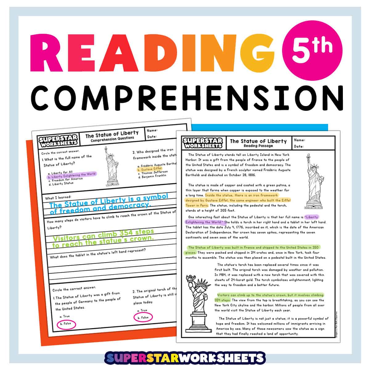 Fifth Grade Reading Comprehension