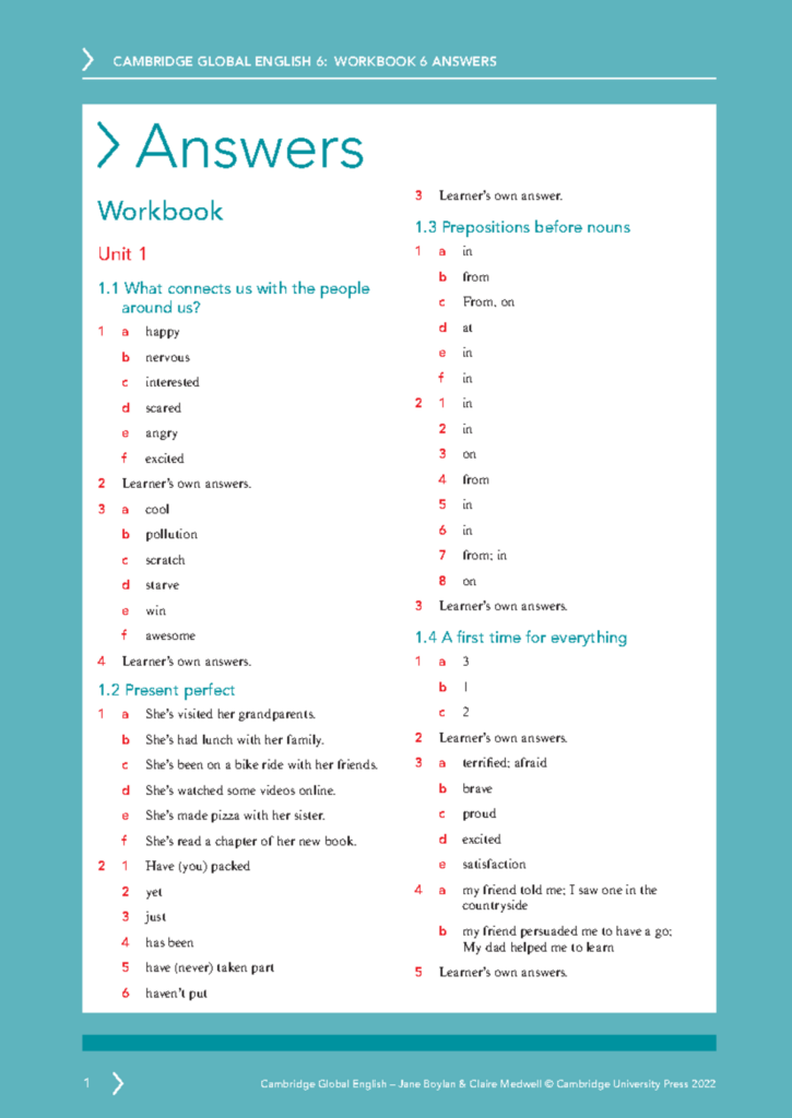 Ge 6 Workbook Answers For Studying