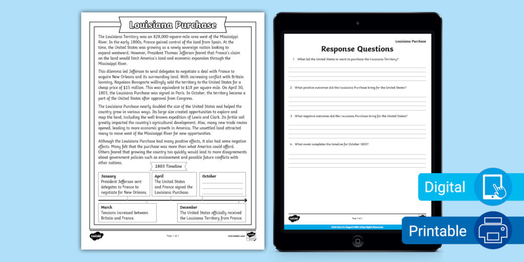 Louisiana Purchase Read And Respond Activity For 6th 8th Grade Us Ss 1727676781 Louisiana Purchase Read And Respond Activity For 6th 8th Grade Us Ss 1727676781