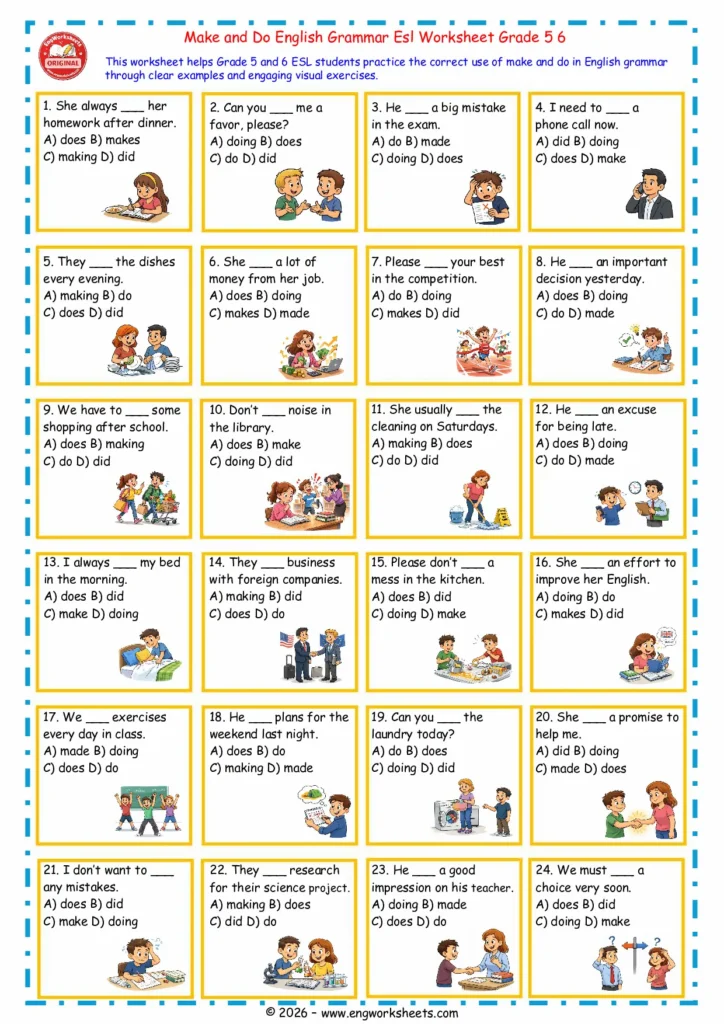 Make And Do English Grammar Practice Grade 5 6 11324 Make And Do English Grammar Practice Grade 5 6 11324