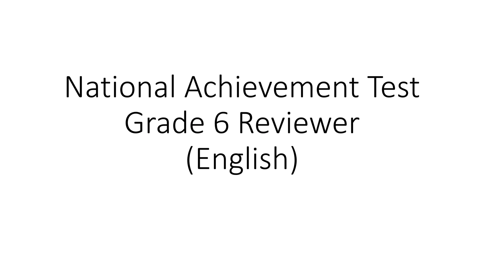Nat 6 Reviewer English