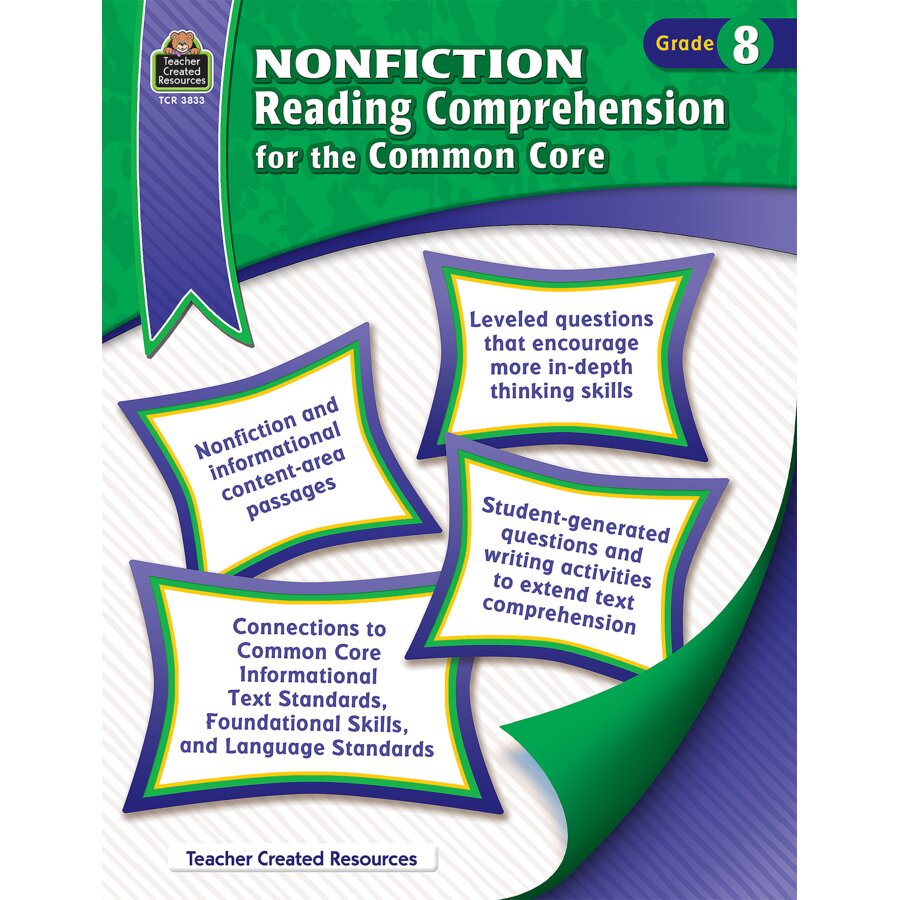 Nonfiction Reading Comprehension For The Common Core Grade 8 3833