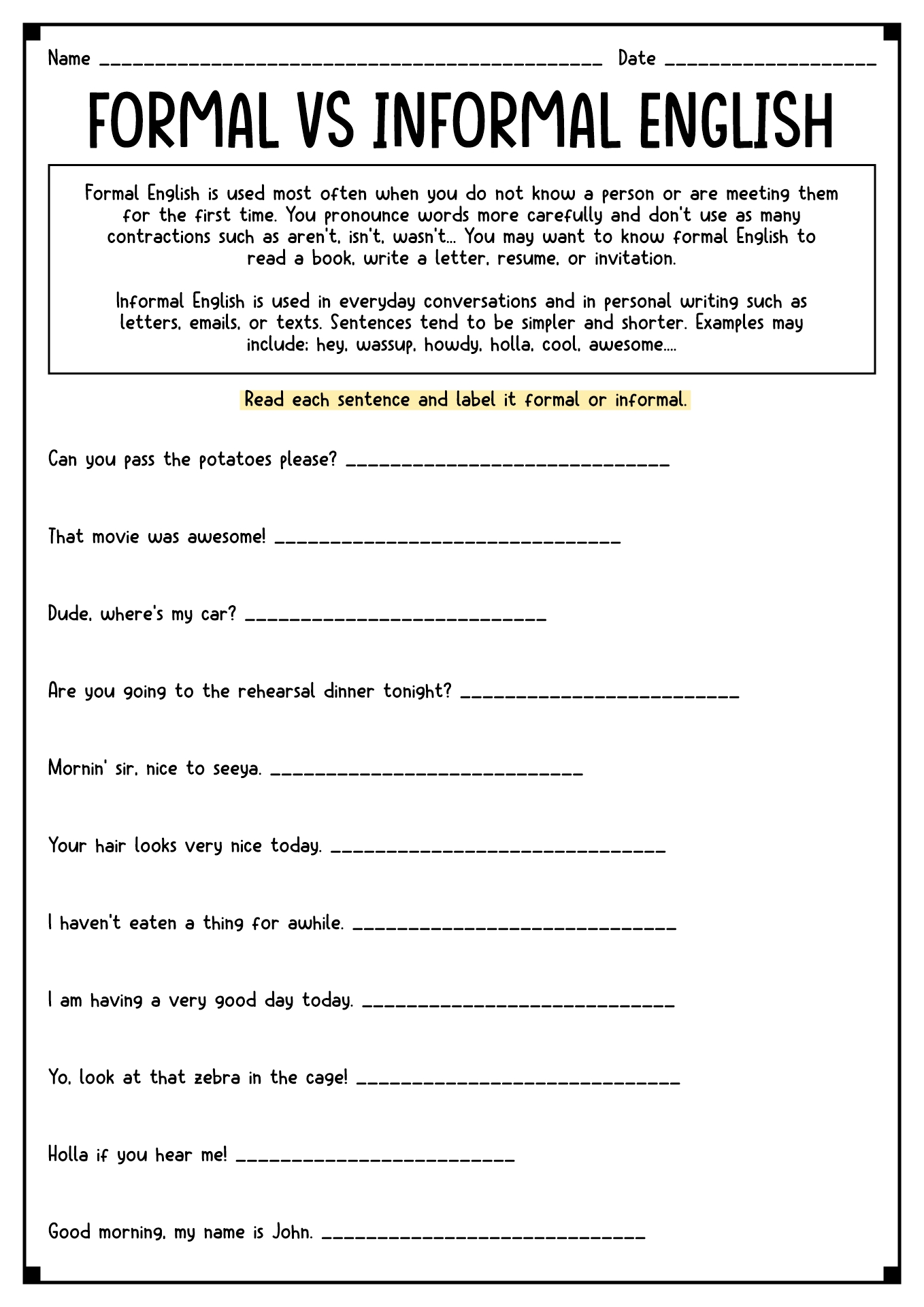 Post 6th Grade Language Arts Worksheets 24427