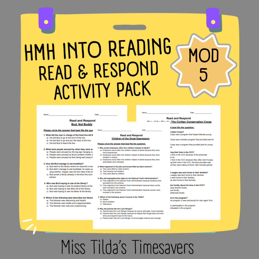 Read And Respond Activity Pack Grade 6 Hmh Into Reading Module 5 Read And Respond Activity Pack Grade 6 Hmh Into Reading Module 5