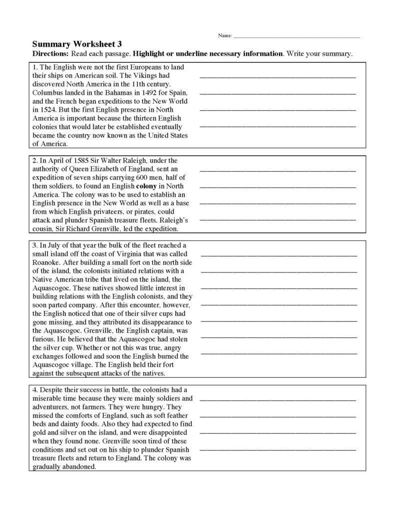 Reading Comprehension Worksheets