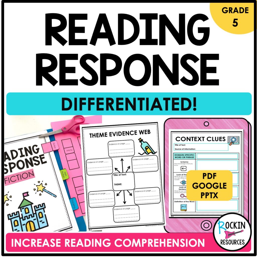 Reading Response Journal Reading Response Worksheets 5th Grade