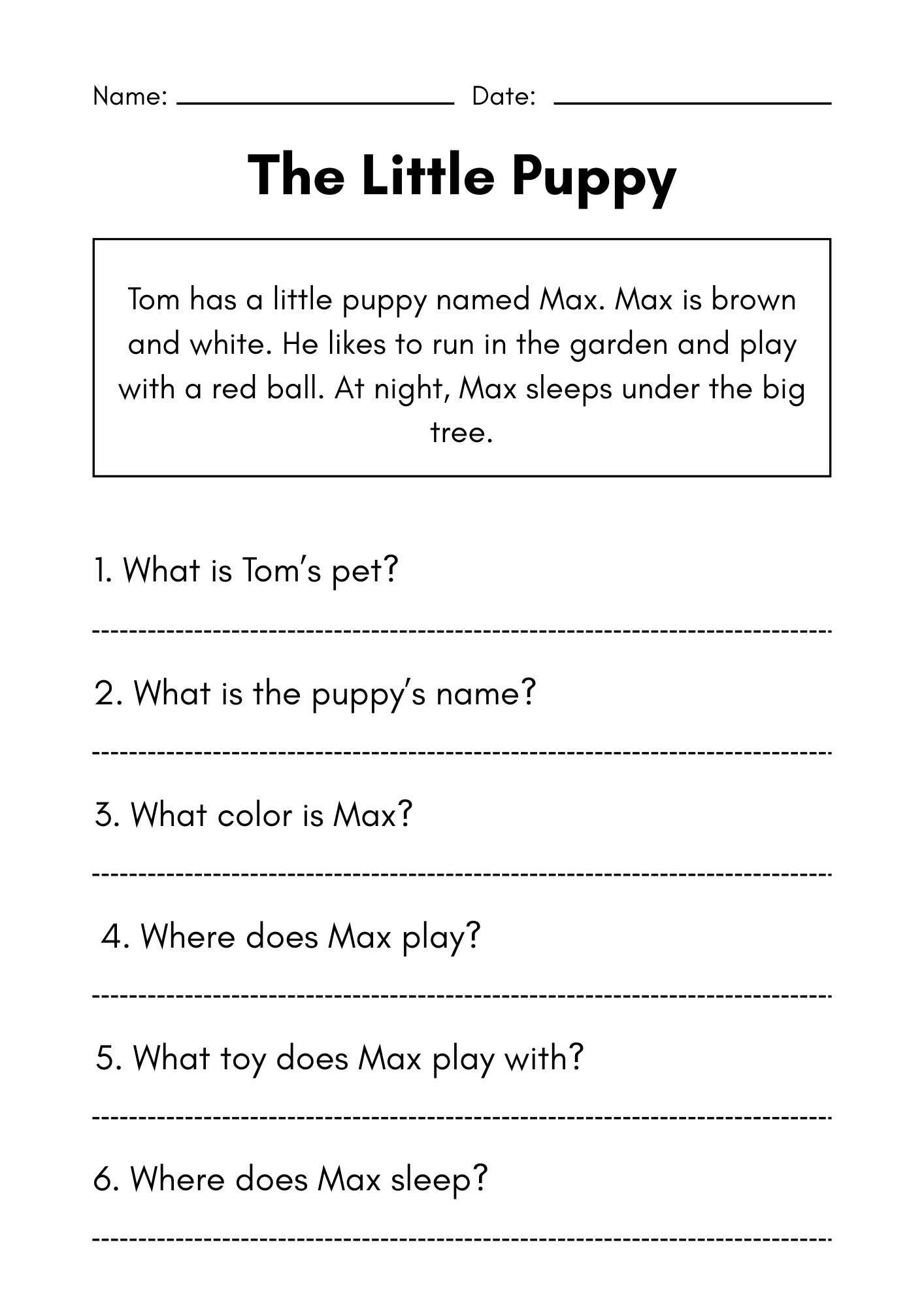 Reading Worksheet For Grade 1 13306483