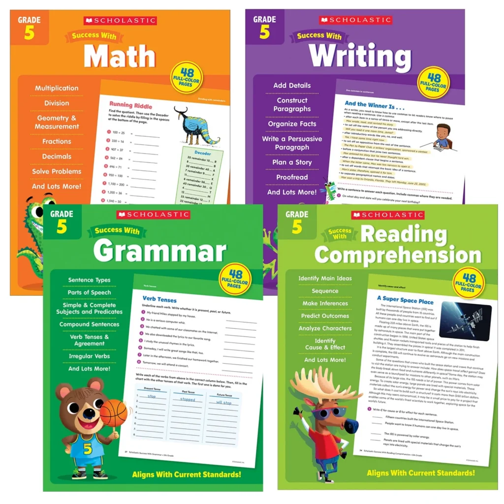Scholastic Fifth Grade Success Workbooks 4 Book Set Second Edition Paperback Scholastic Fifth Grade Success Workbooks 4 Book Set Second Edition Paperback