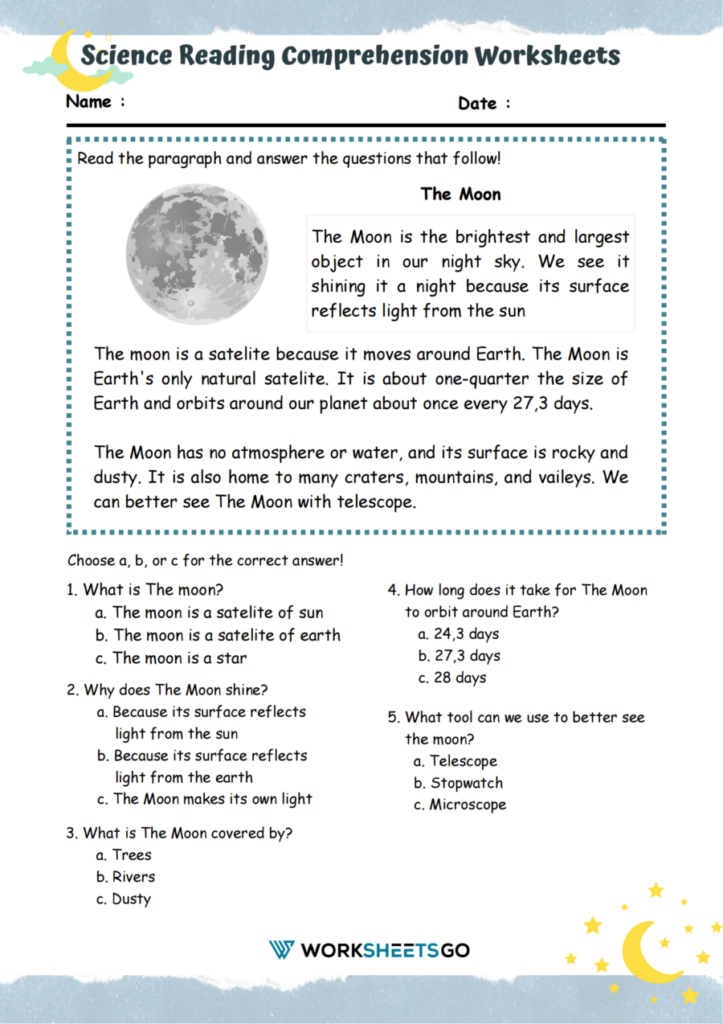 Science Reading Comprehension Worksheets Science Reading Comprehension Worksheets