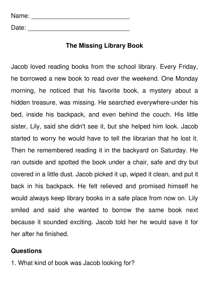 Second Grade Reading