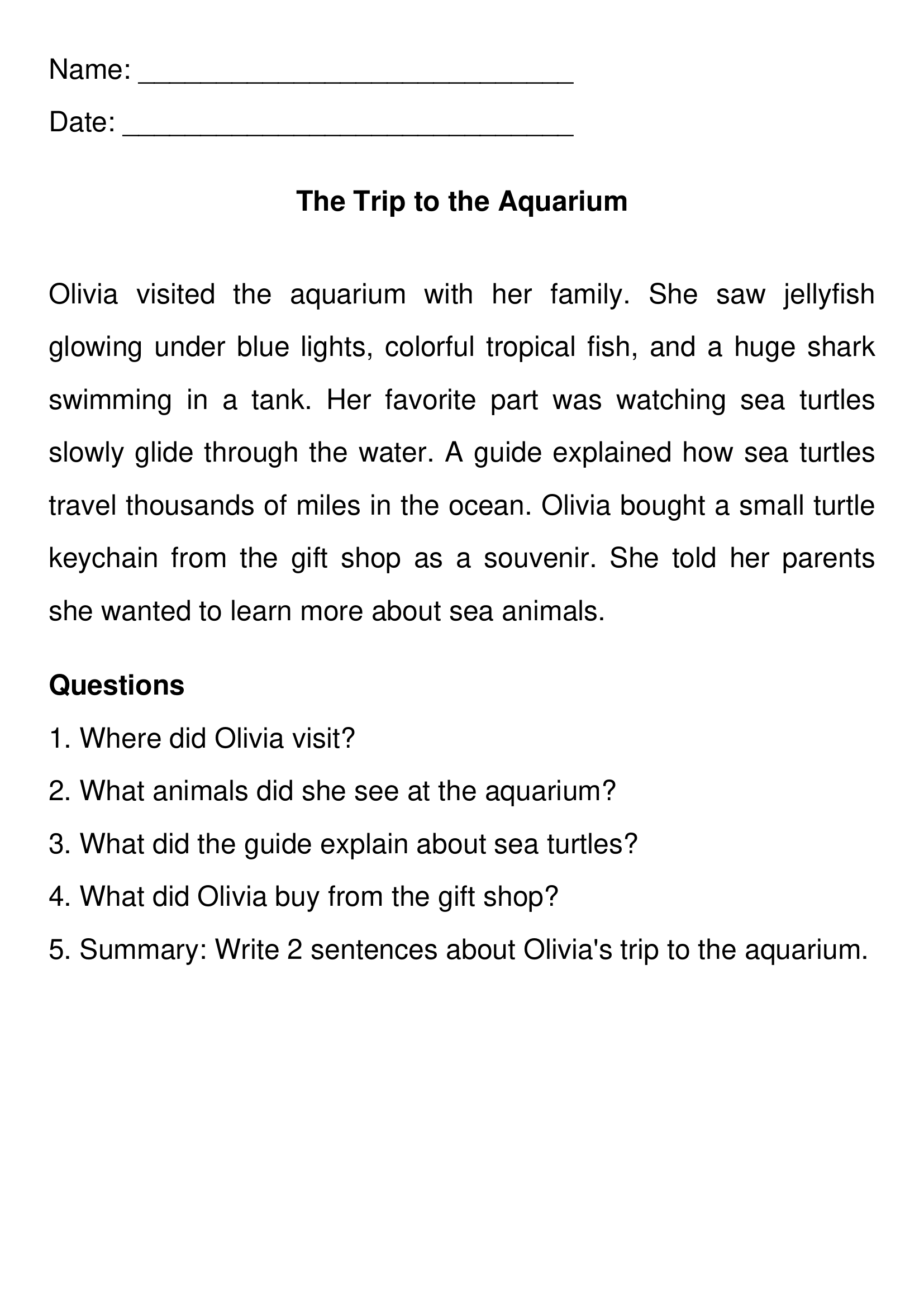 Third Grade Reading