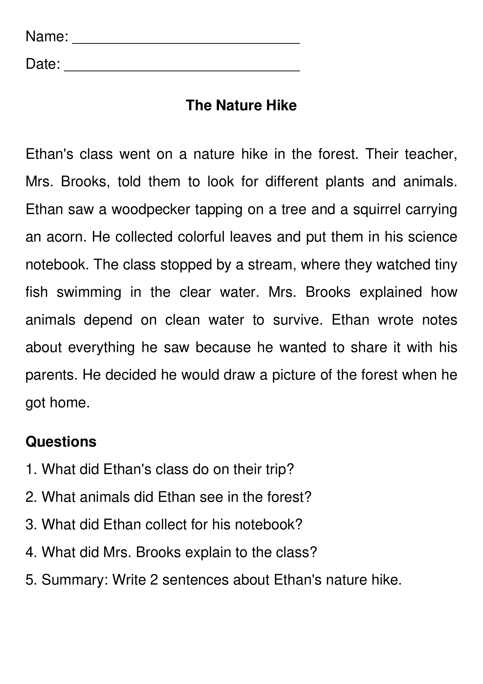 Third Grade Reading