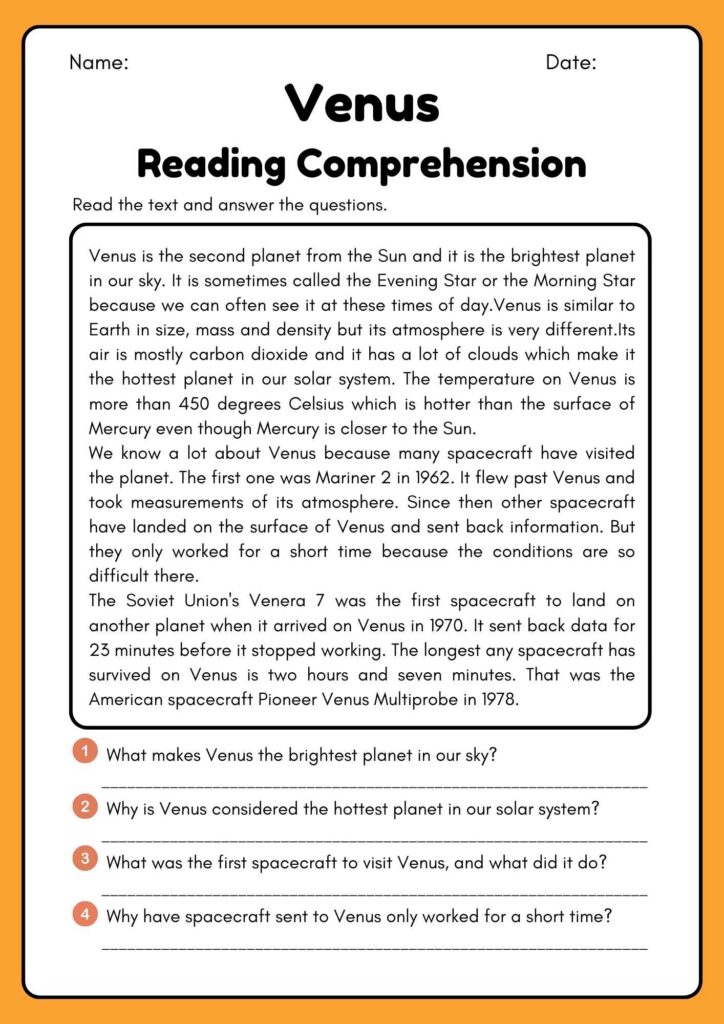 Unseen Passage For Class 6th Unseen Passage For Class 6th