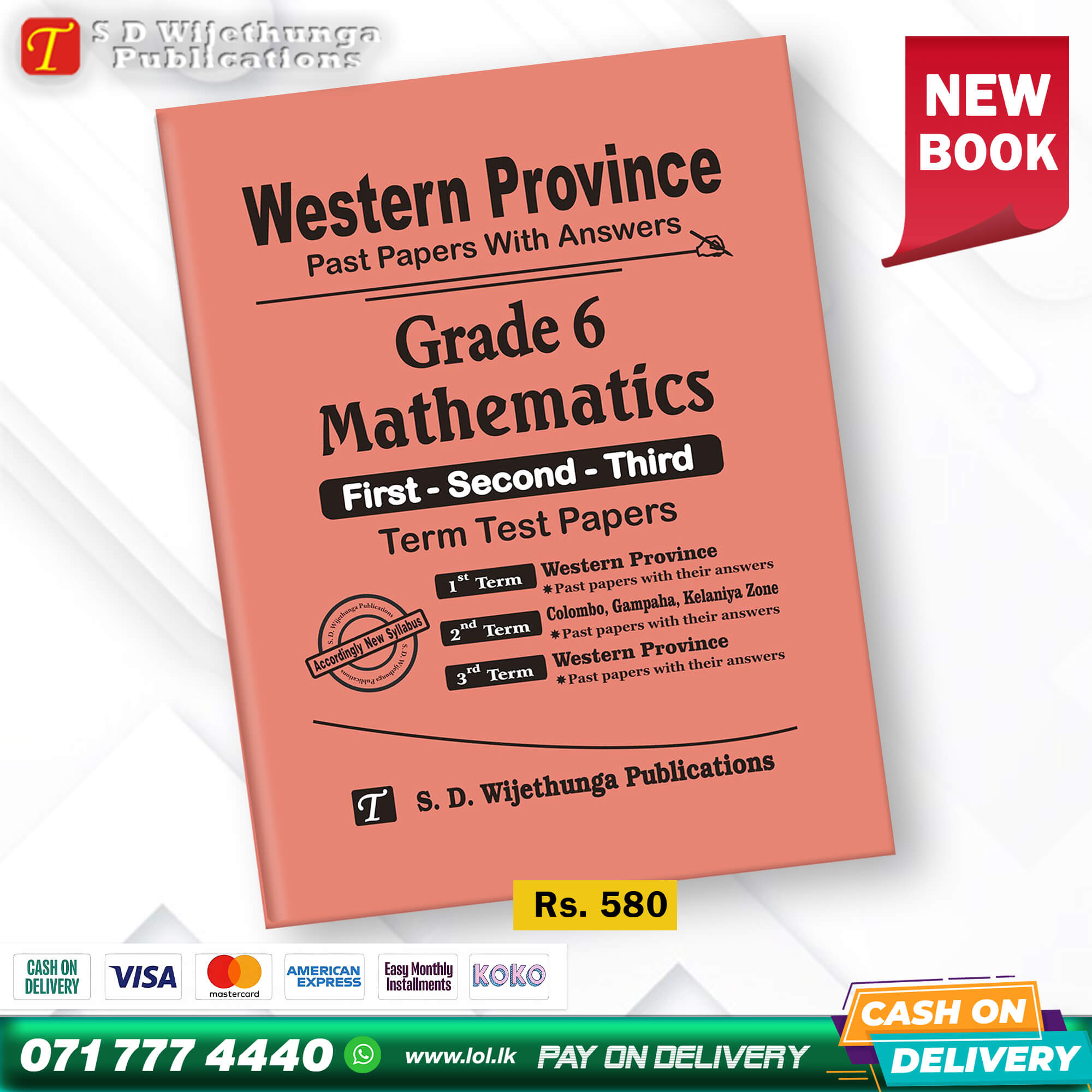 Western Province Grade 06 Maths Term Test Papers Book English Medium