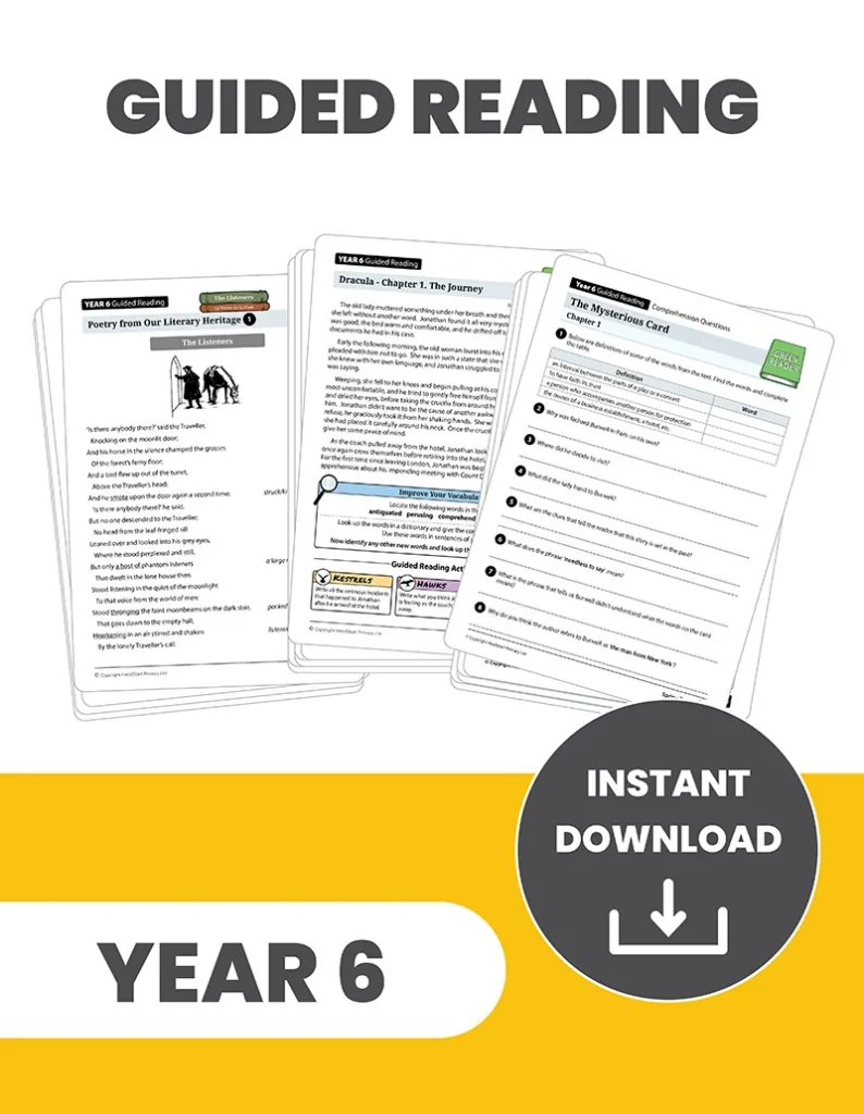 Year 6 Comprehension And Guided Reading Instant Download